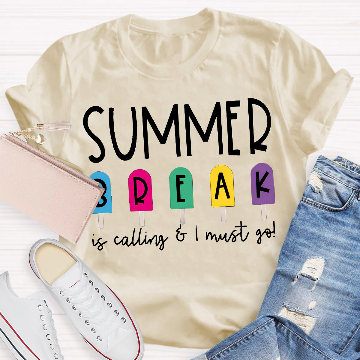 Summer Break Is Calling I Must Go Teacher T-Shirt
