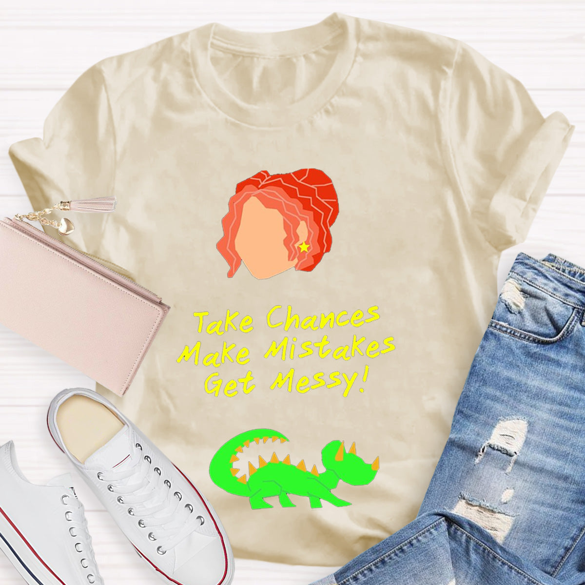 Take Chances Make Mistakes School Bus Teacher T-Shirt