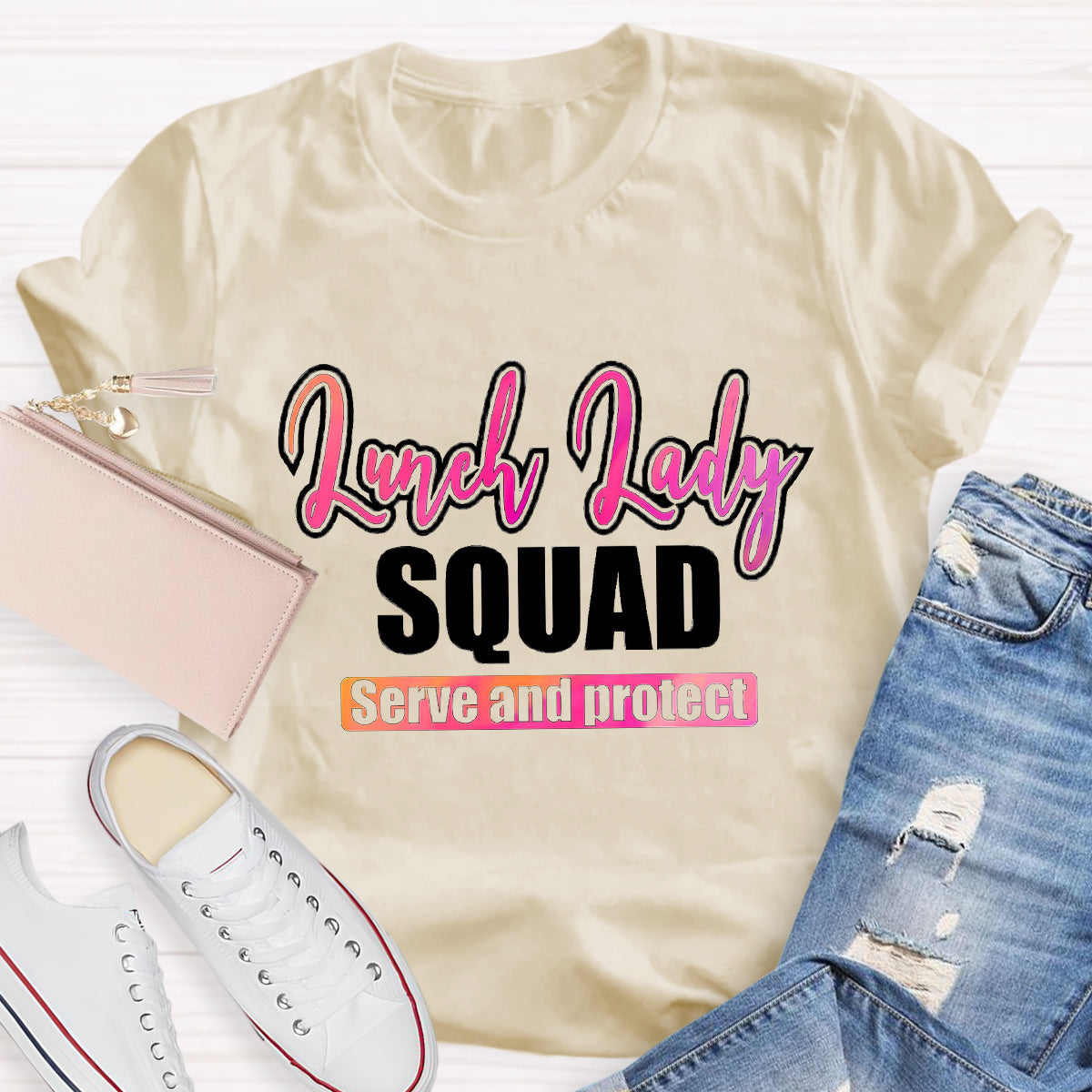 Lunch Lady Squad Serve And Protect T-Shirt