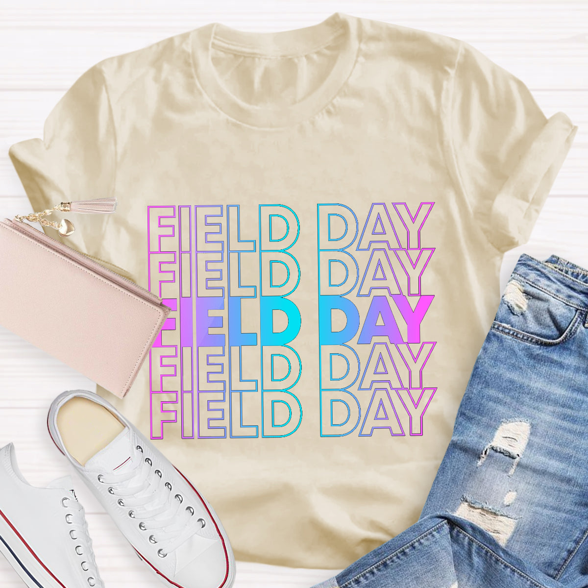 Field Day Blue Teacher T-Shirt