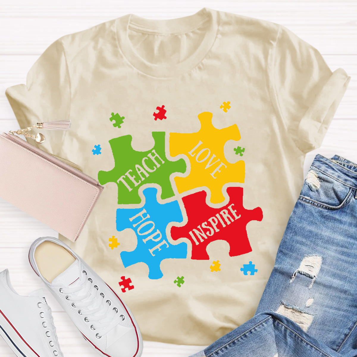 Teach Love Hope Inspire Teacher T-Shirt