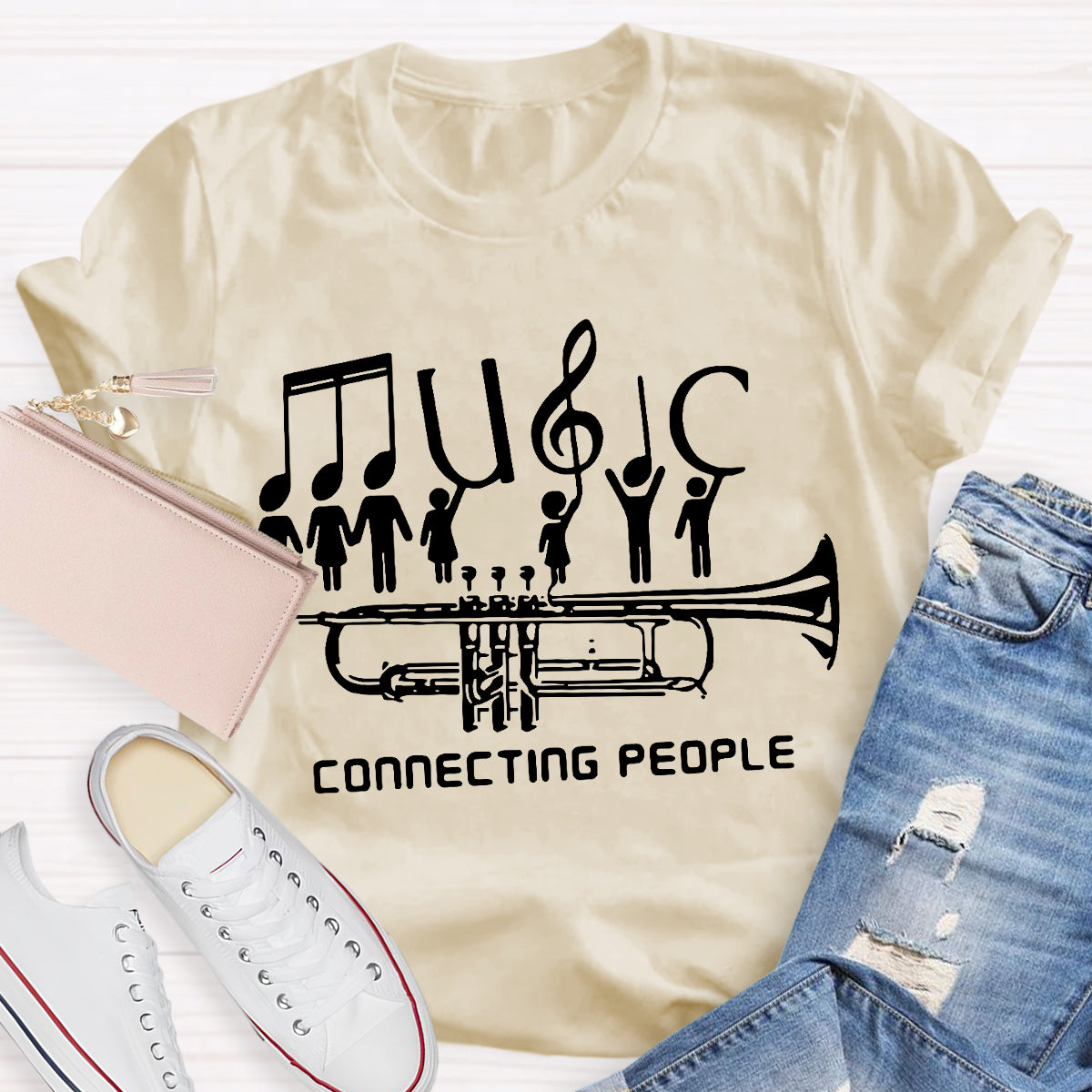 Music Connecting People Teacher T-Shirt