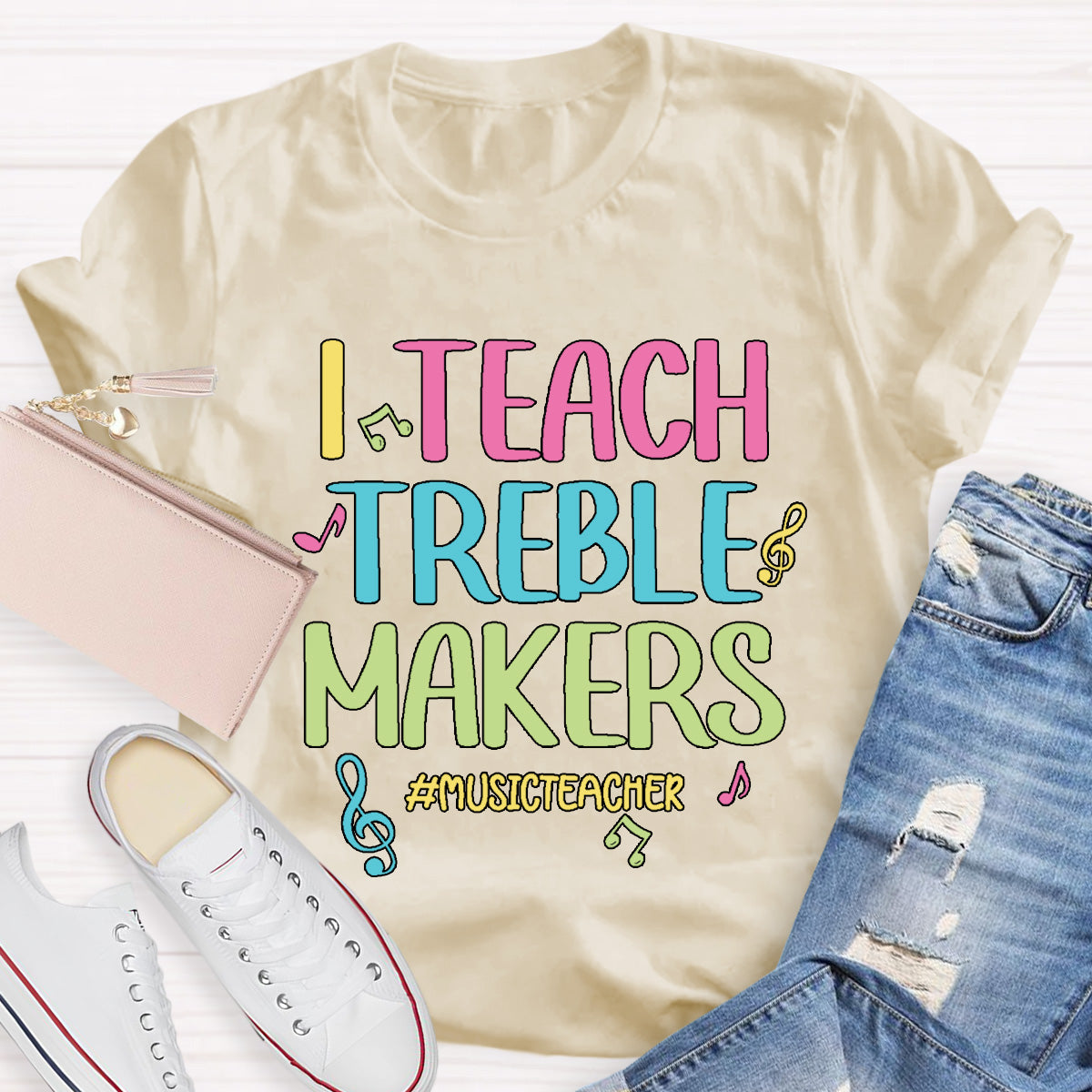 I Teach Trouble Makers Music Teacher T-Shirt