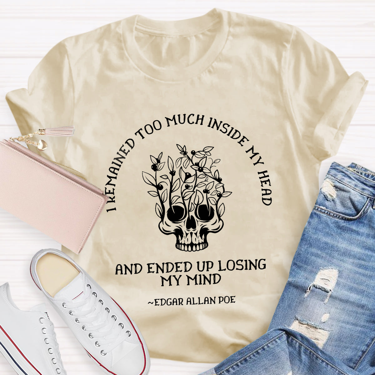 Edgar Allen Poe Dark Academia Teacher T-Shirt