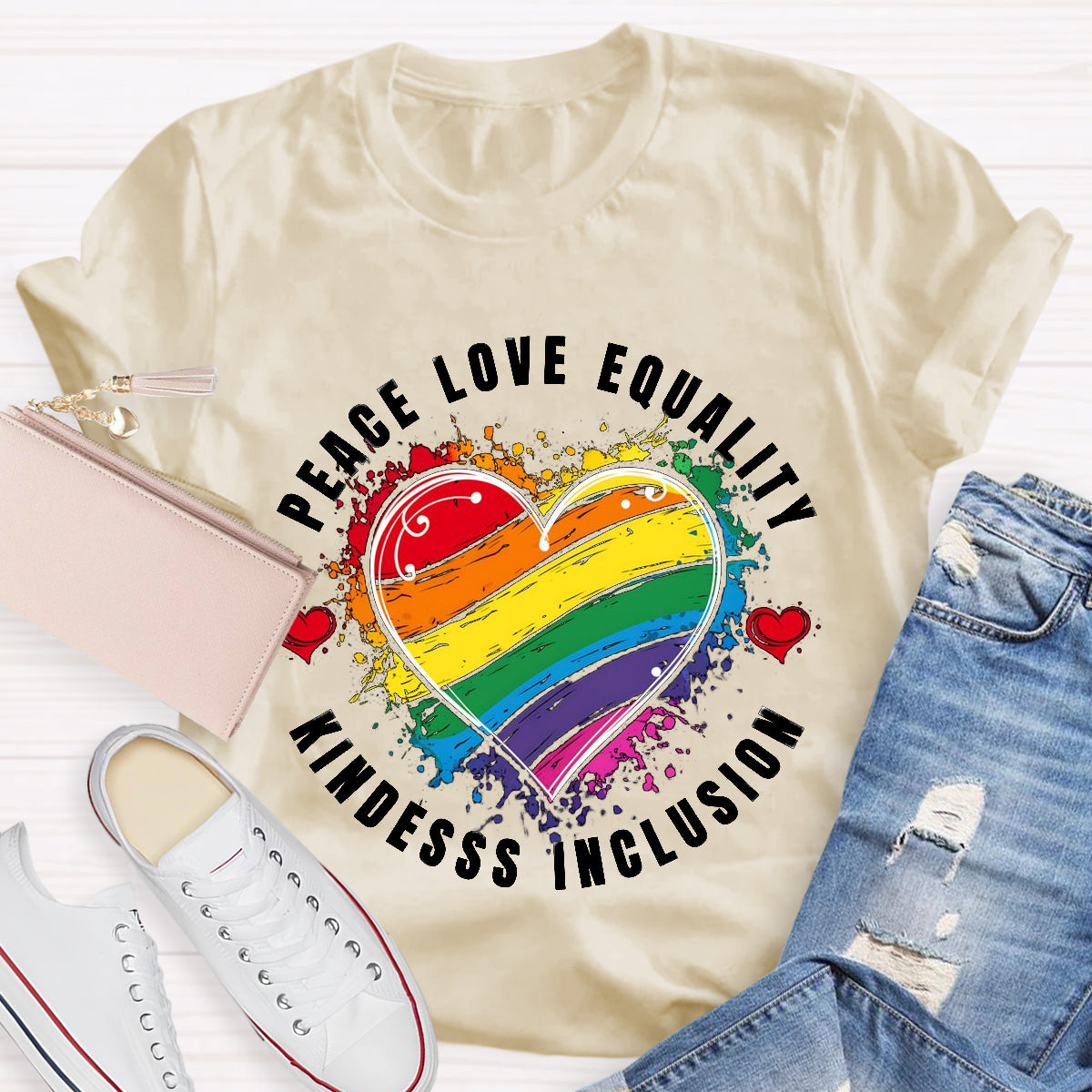 Peace Love Kindness Teacher T-Shirt
