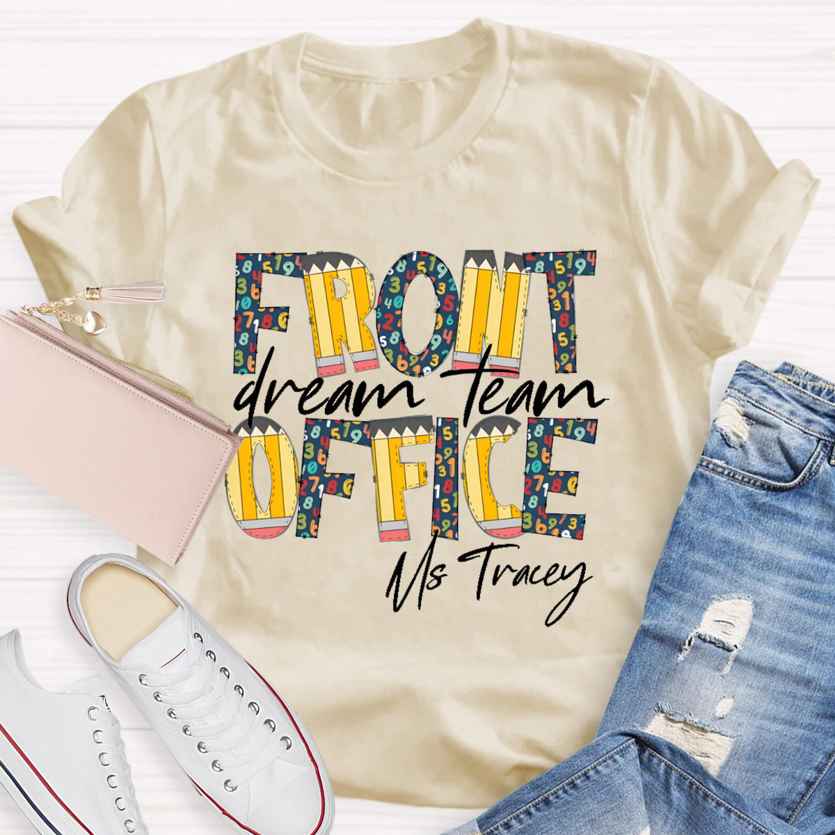 Personalized Name Dream Team Teacher T-Shirt