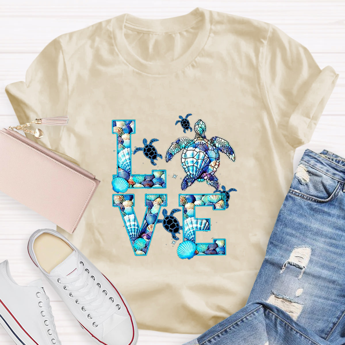 Blue Love For Sea TurtleT-Shirt