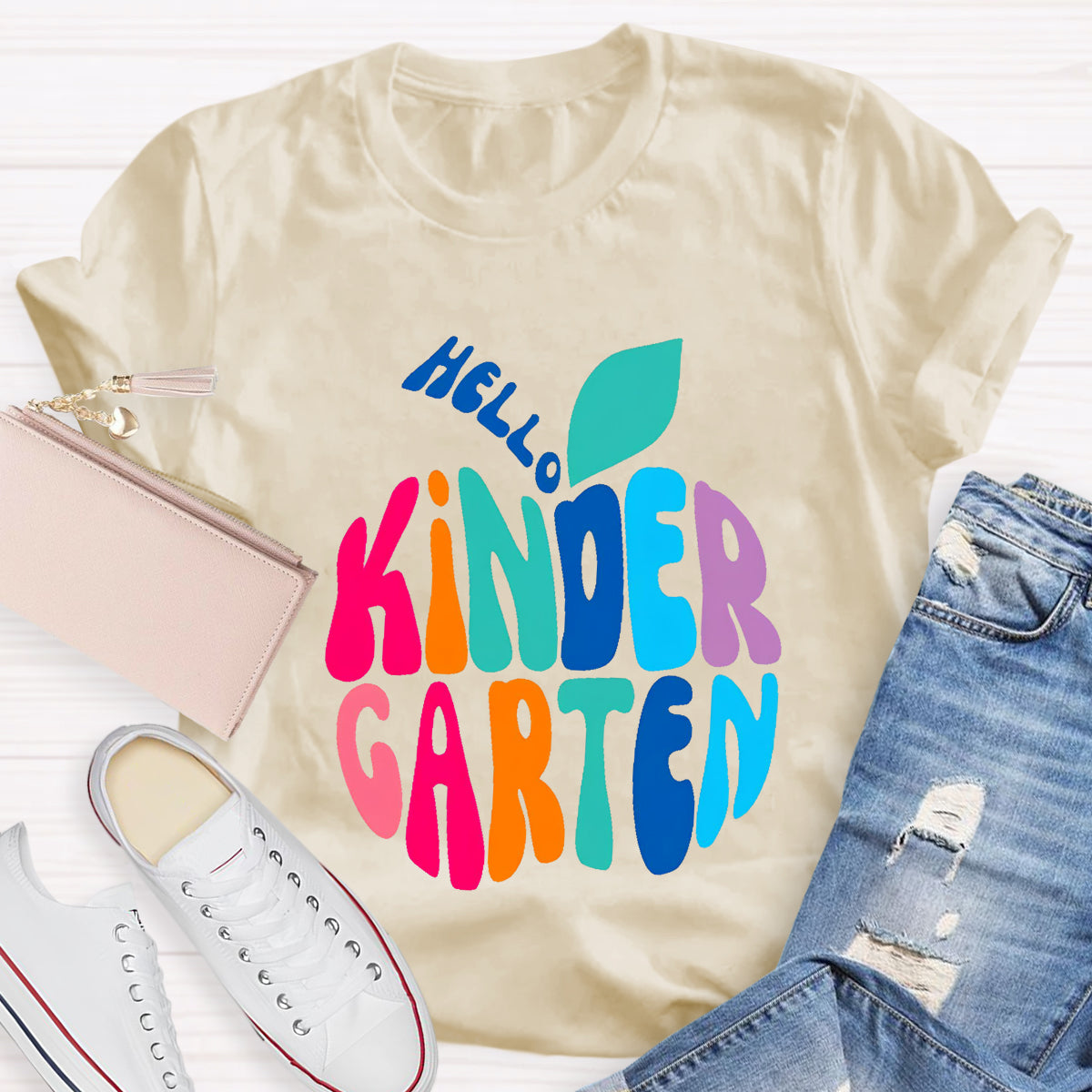 Personalized Grade Hello Kindergarten Teacher T-Shirt
