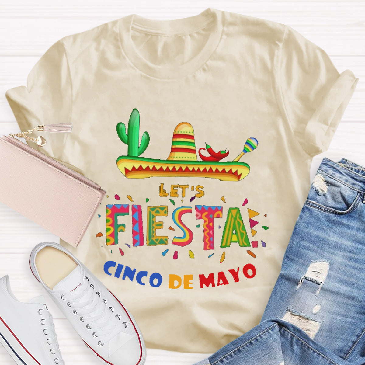 Let's Fiesta Cinco De Mayo Teacher T-Shirt