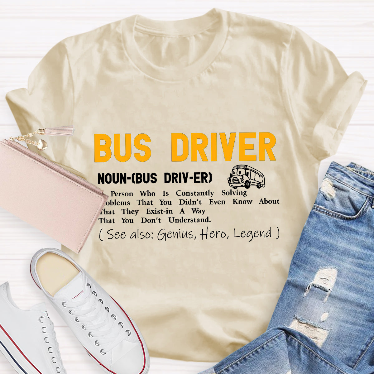 Bus Driver Definition Teacher T-Shirt
