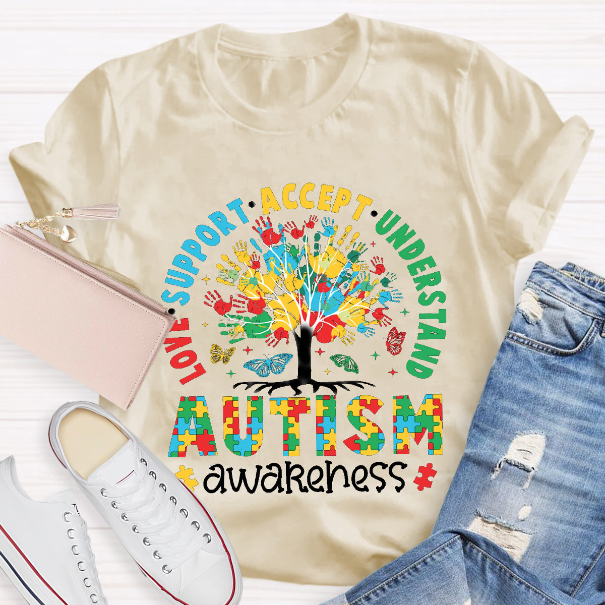 Love Support Accept Understand Teacher T-Shirt