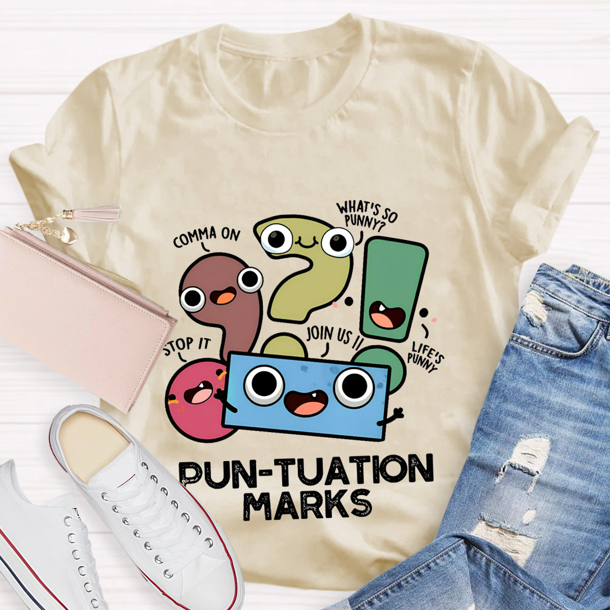 Pun-tuation Marks Teacher T-Shirt