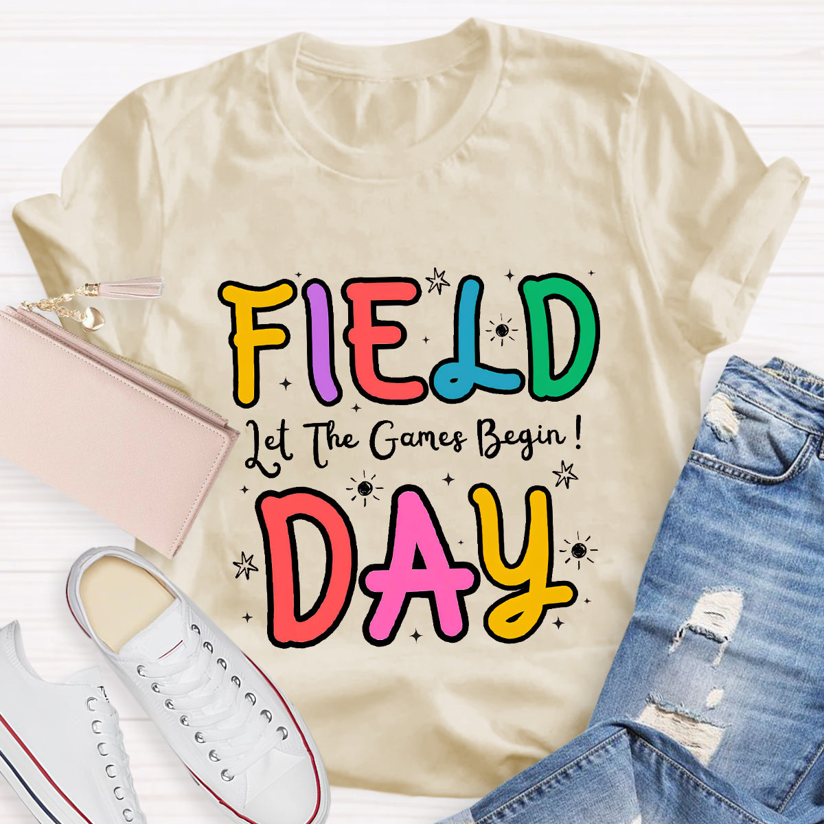 Let The Game Begin Field Day Teacher T-Shirt