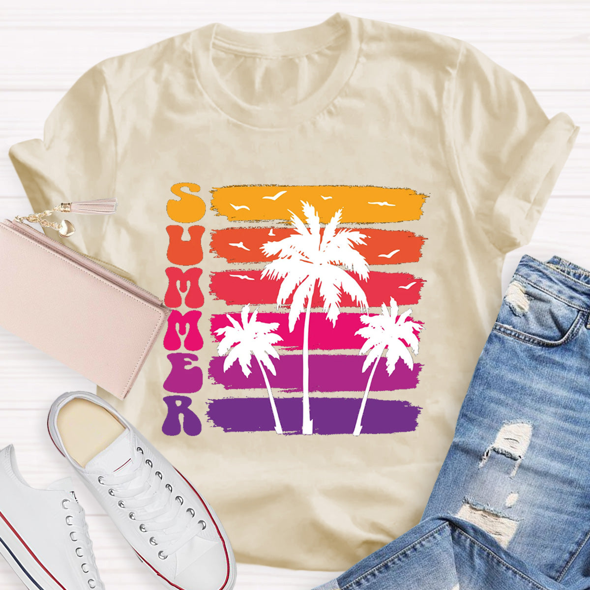 Summer Beach Teacher T-Shirt