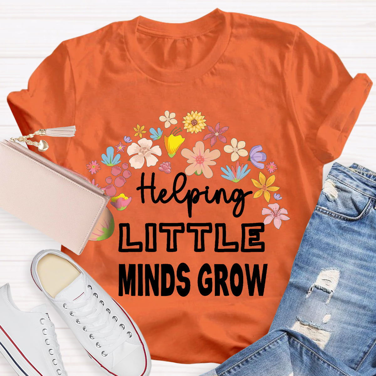 Helping Little Minds Grow Floral T-Shirt