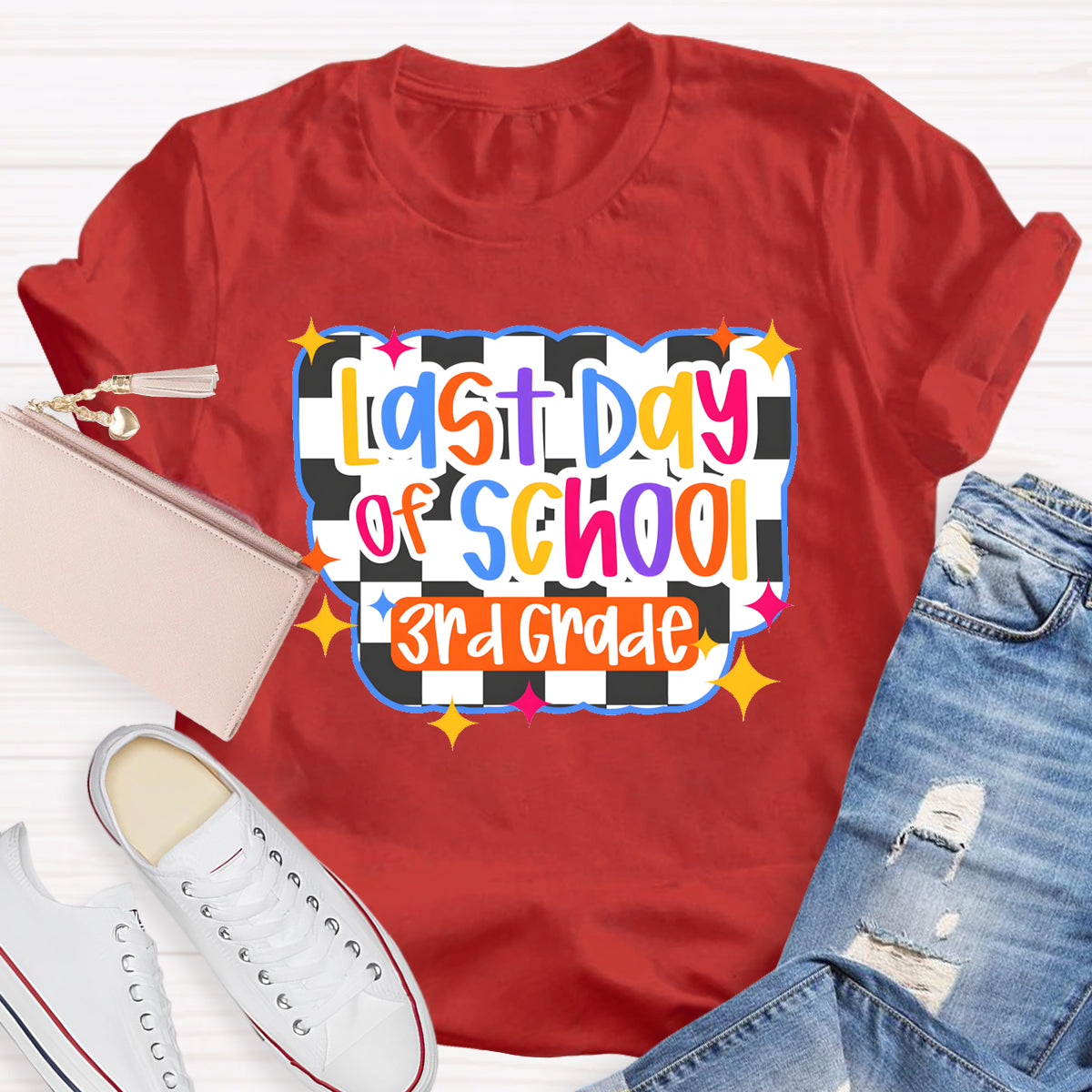 Personalize Grade Last Day Of School Teacher T-Shirt