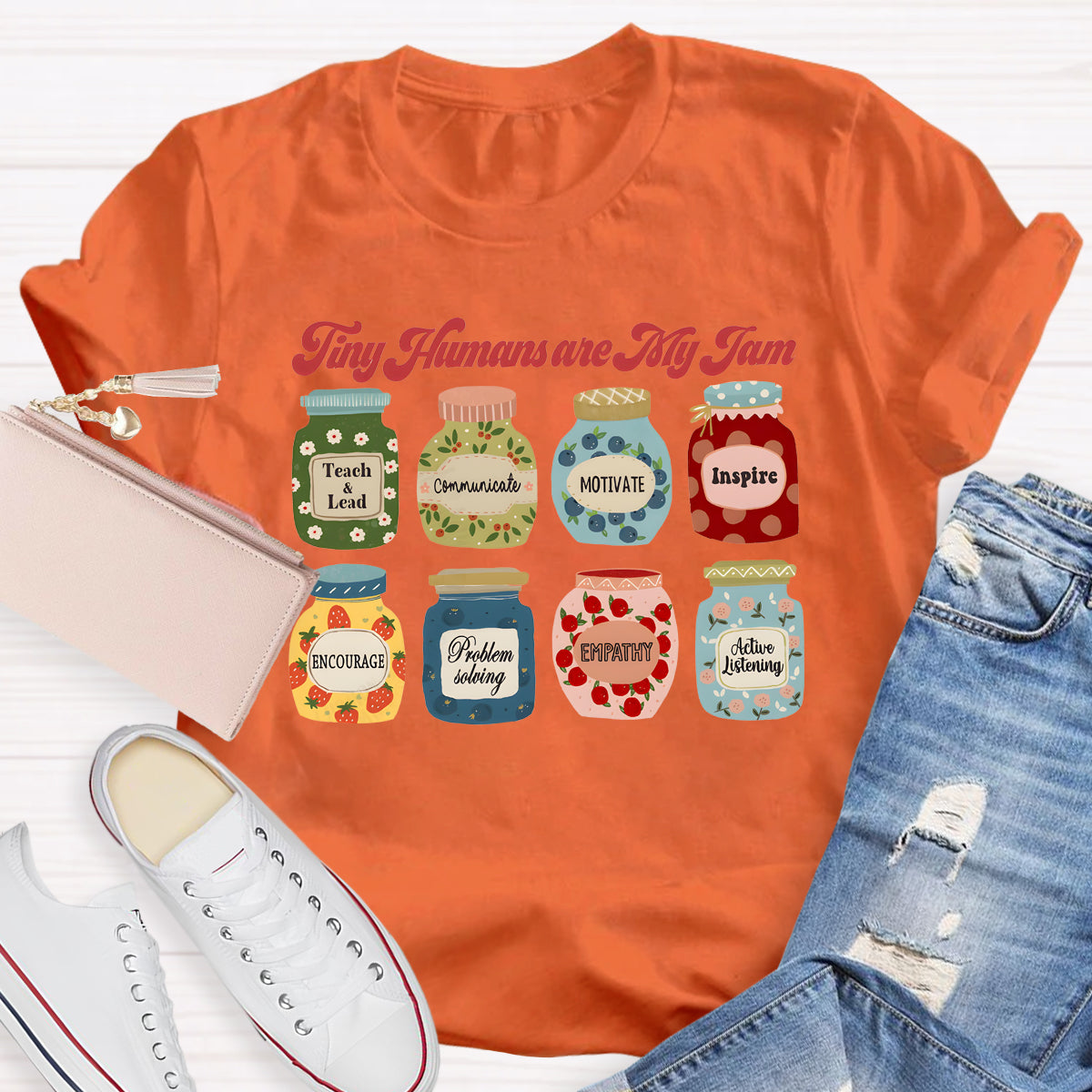 Tiny Human Are My Jam Teacher T-Shirt
