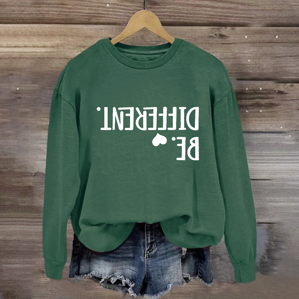 Be Different Text Reflection Sweatshirt