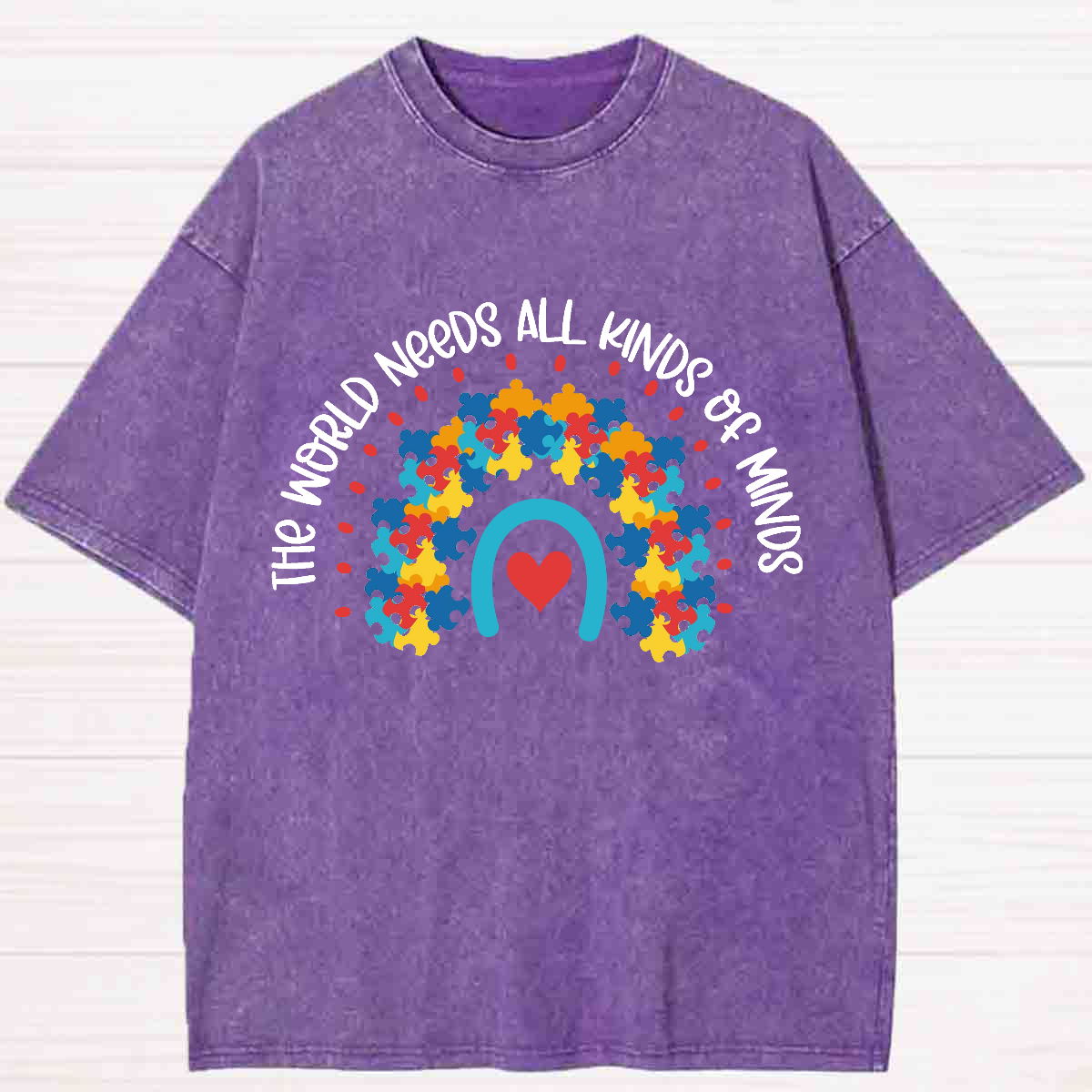 The World Needs All Kinds of Minds Washed T-shirt