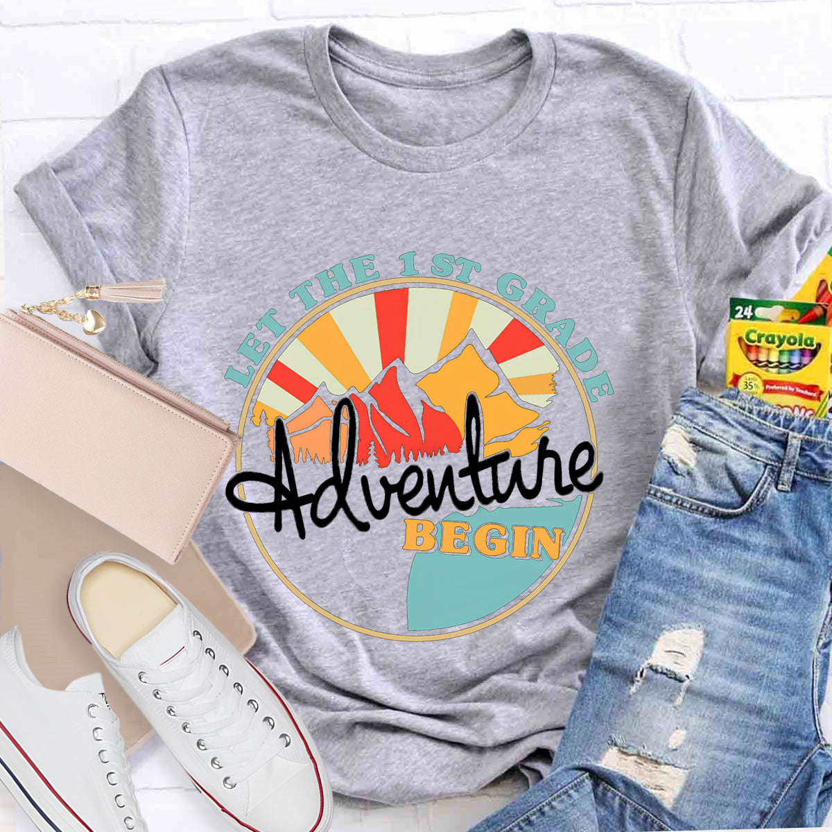 Personalized Let The 1st Grade Adventure Begin Teacher T-Shirt