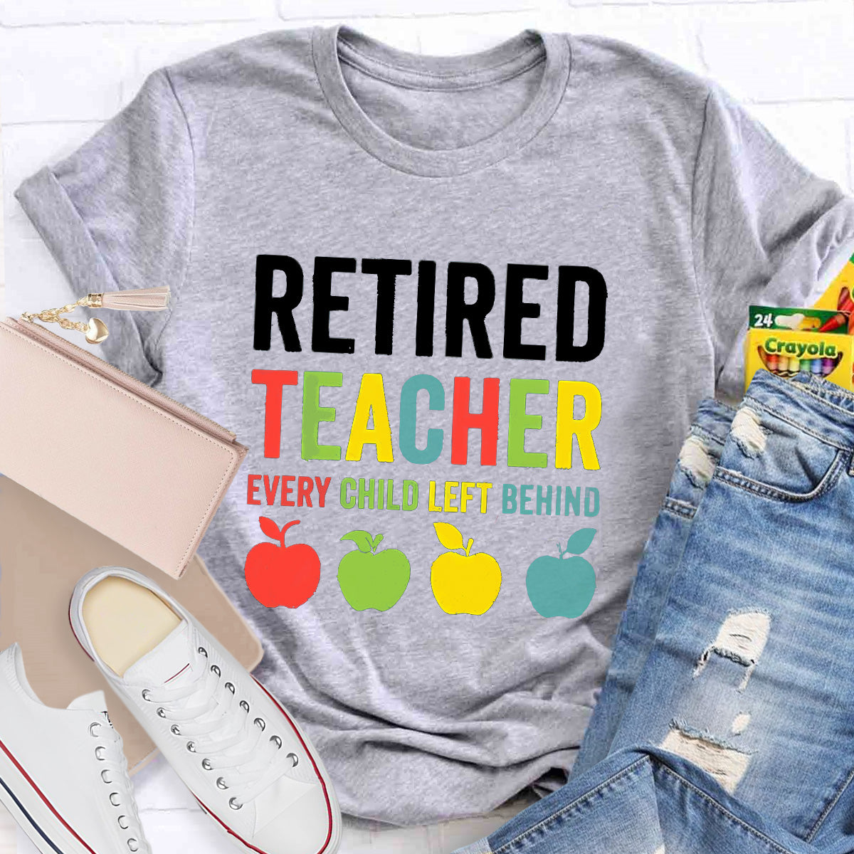 Retired Teacher Apple Teacher T-Shirt