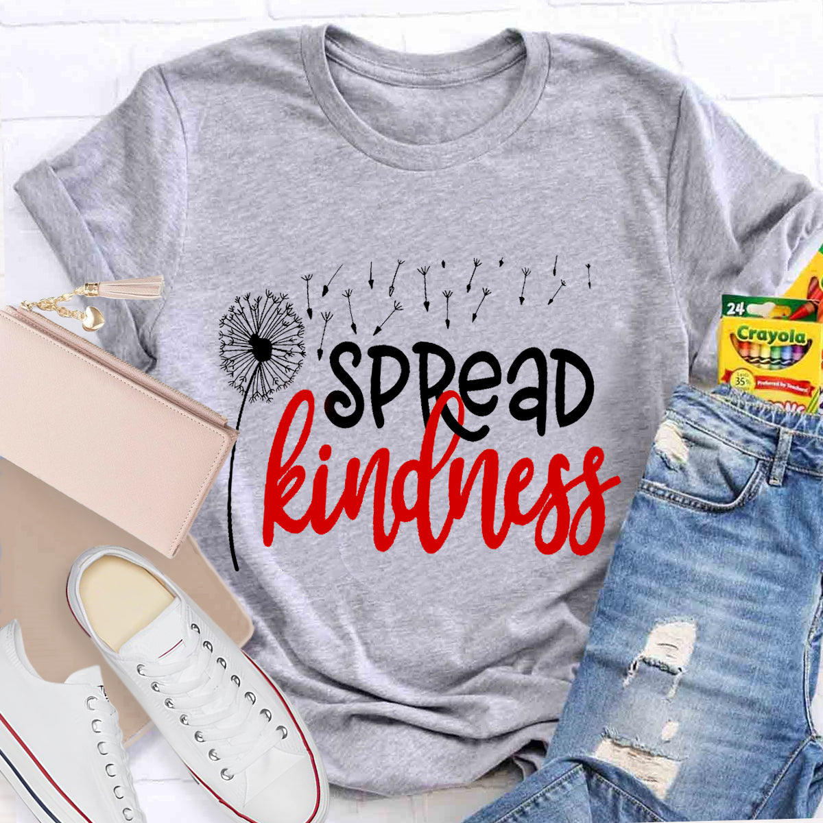 Spread Kindness Dandelion Teacher T-Shirt