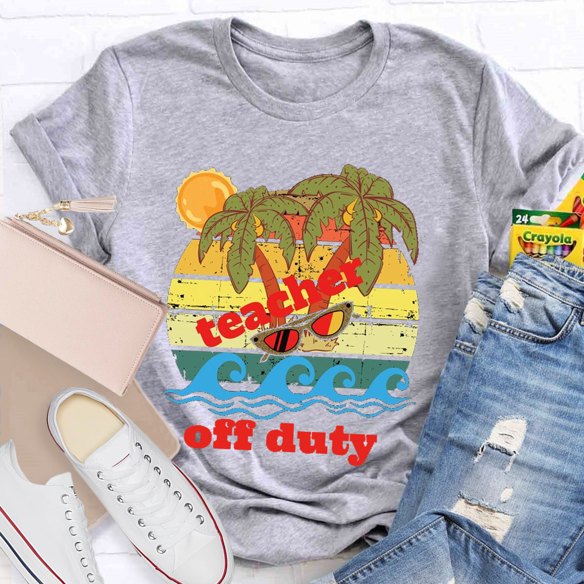 Teacher Off Duty Sunny Teacher T-Shirt