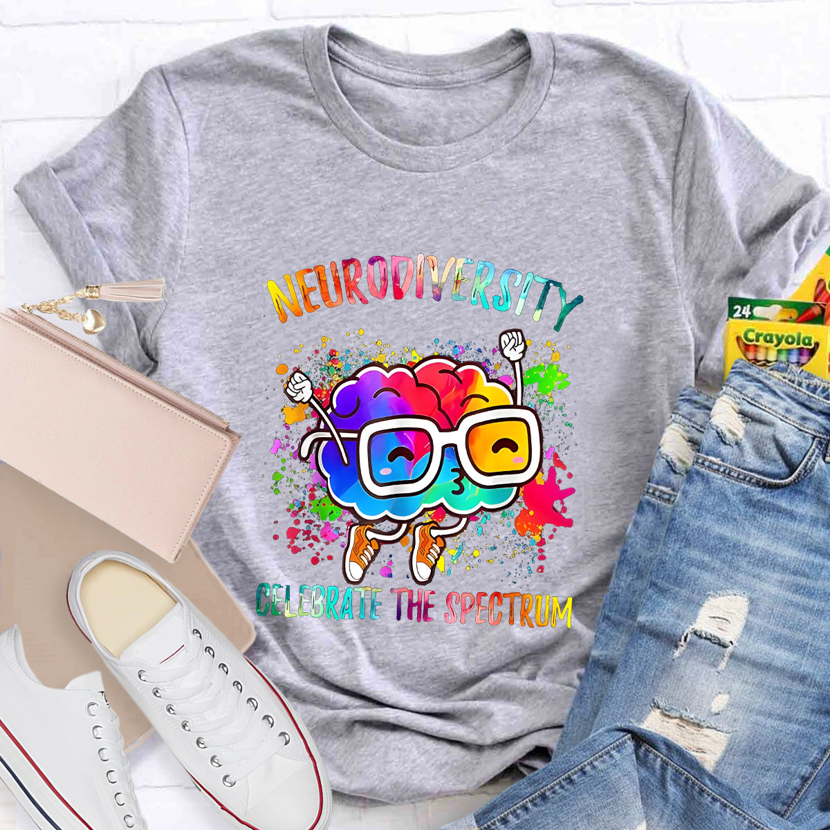 Neurodiversity Celebrate The Spectrum Teacher T-Shirt