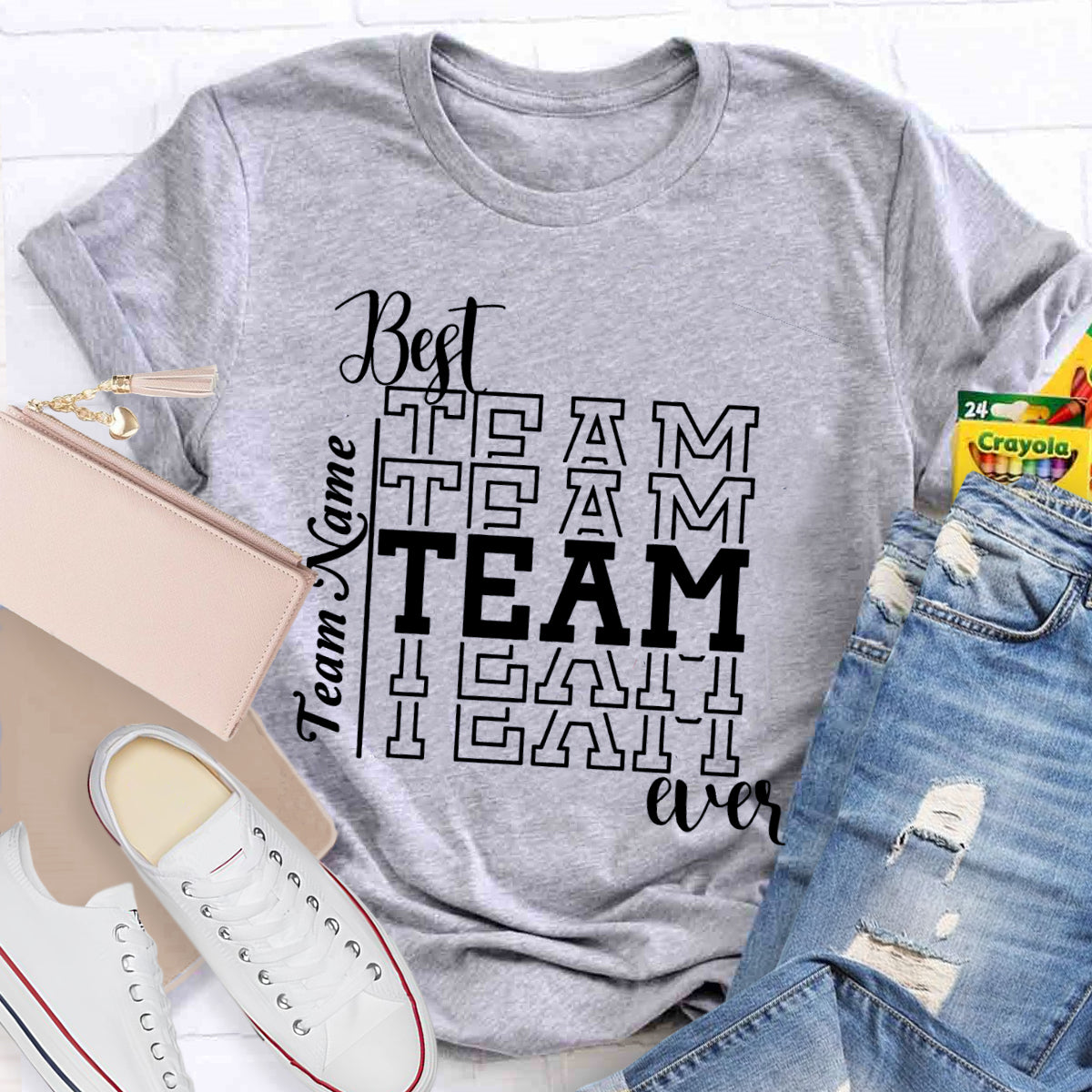 Personalized Best Team Ever Teacher T-Shirt