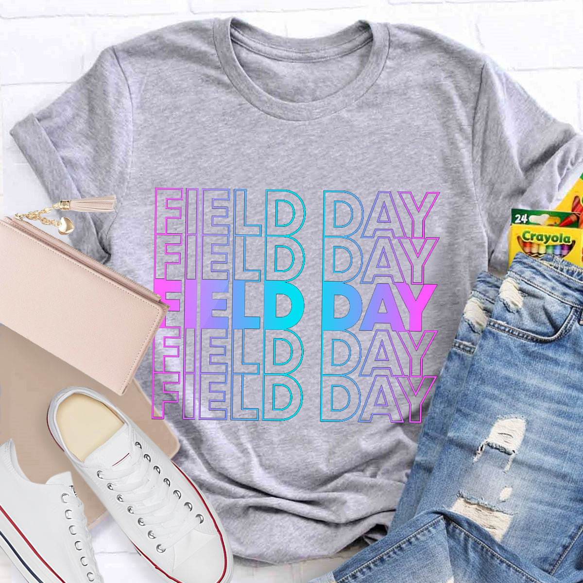 Field Day Blue Teacher T-Shirt