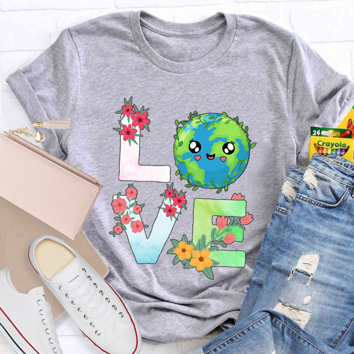 Love Earth Day Teacher T-Shirt