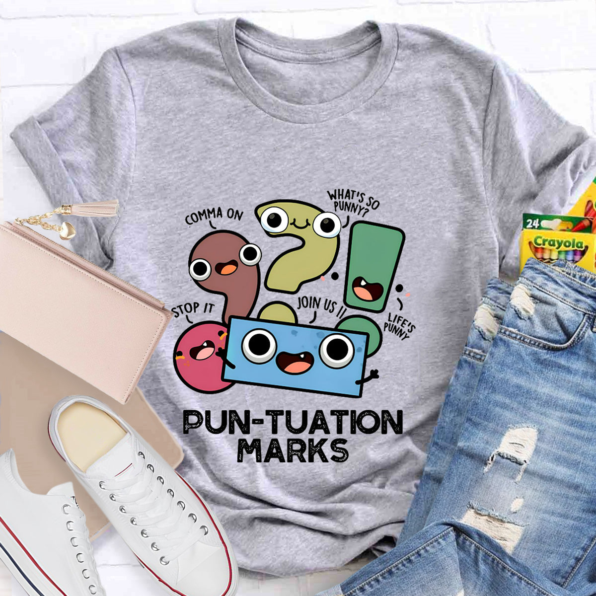 Pun-tuation Marks Teacher T-Shirt