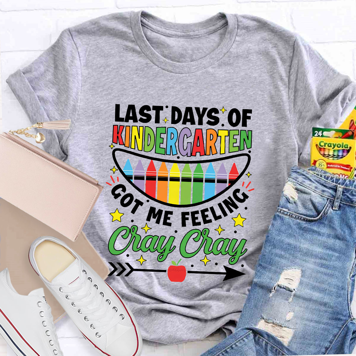 Personalized Grade Happy Last Day Got Me Feeling Cray Cray Teacher T-Shirt