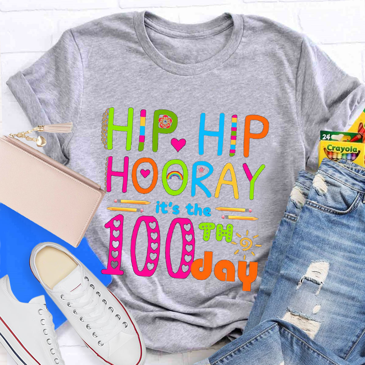 Hip Hip Hooray It's The 100th Day T-Shirt
