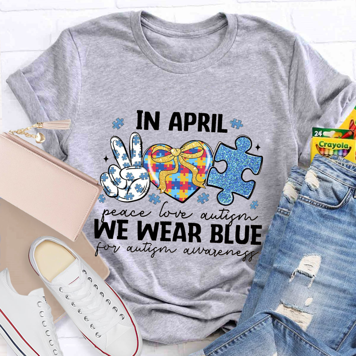 We Wear Blue Teacher T-Shirt