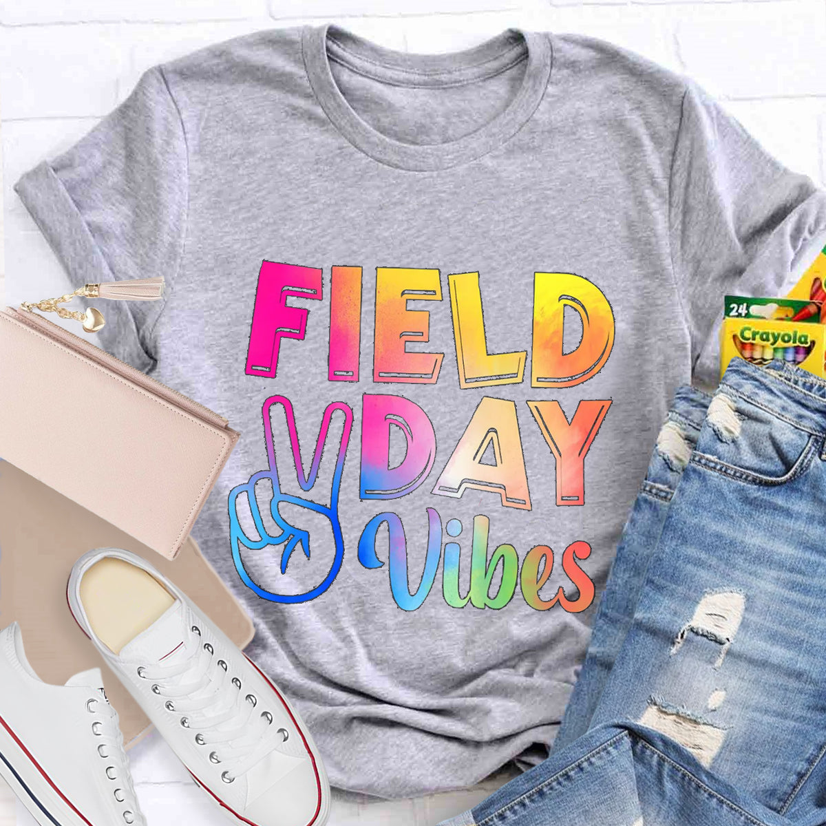 Field Day Vibes Teacher T-Shirt
