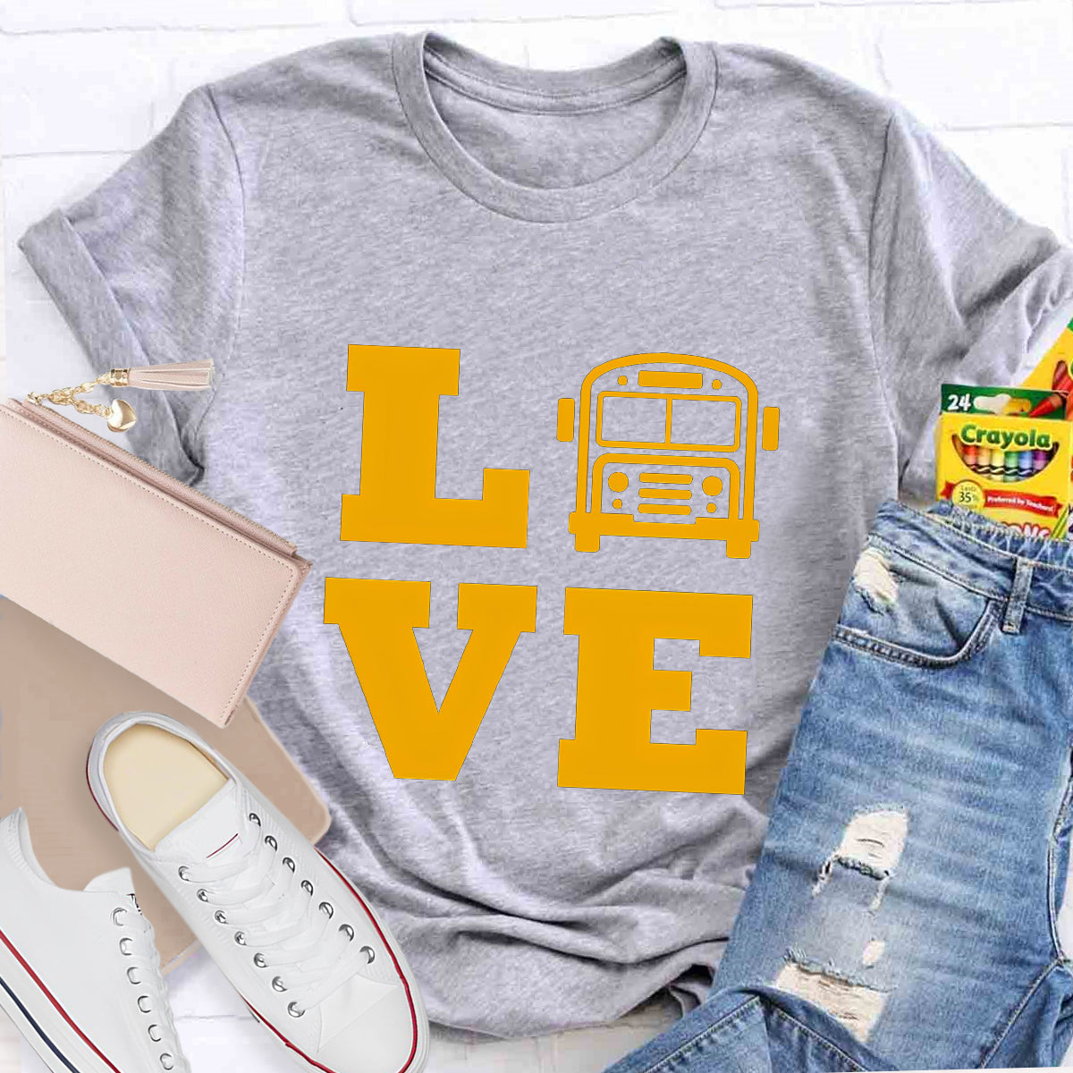 School Bus Driver Love Students Teacher T-Shirt