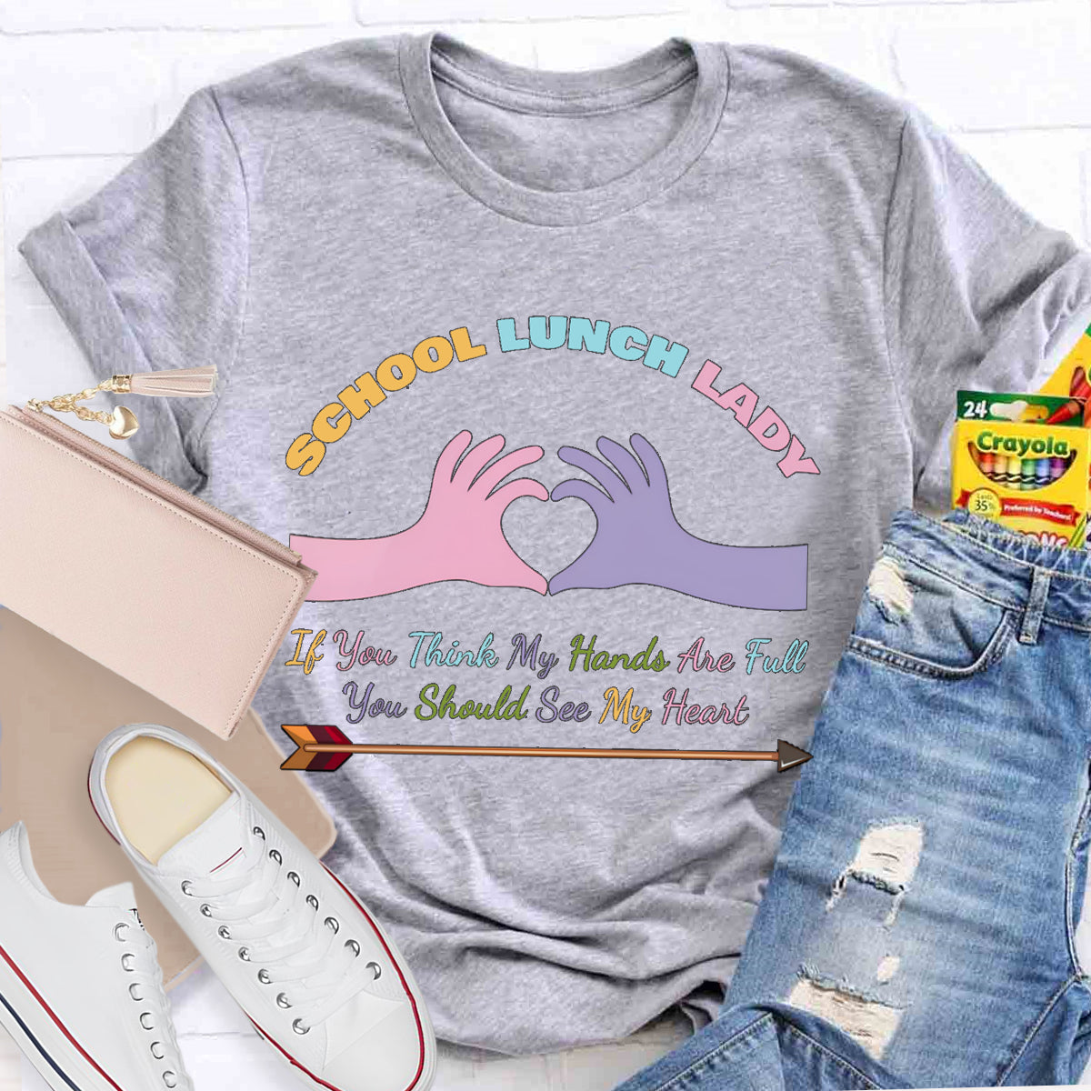 School Lunch Lady You Should See My Heart Teacher T-Shirt