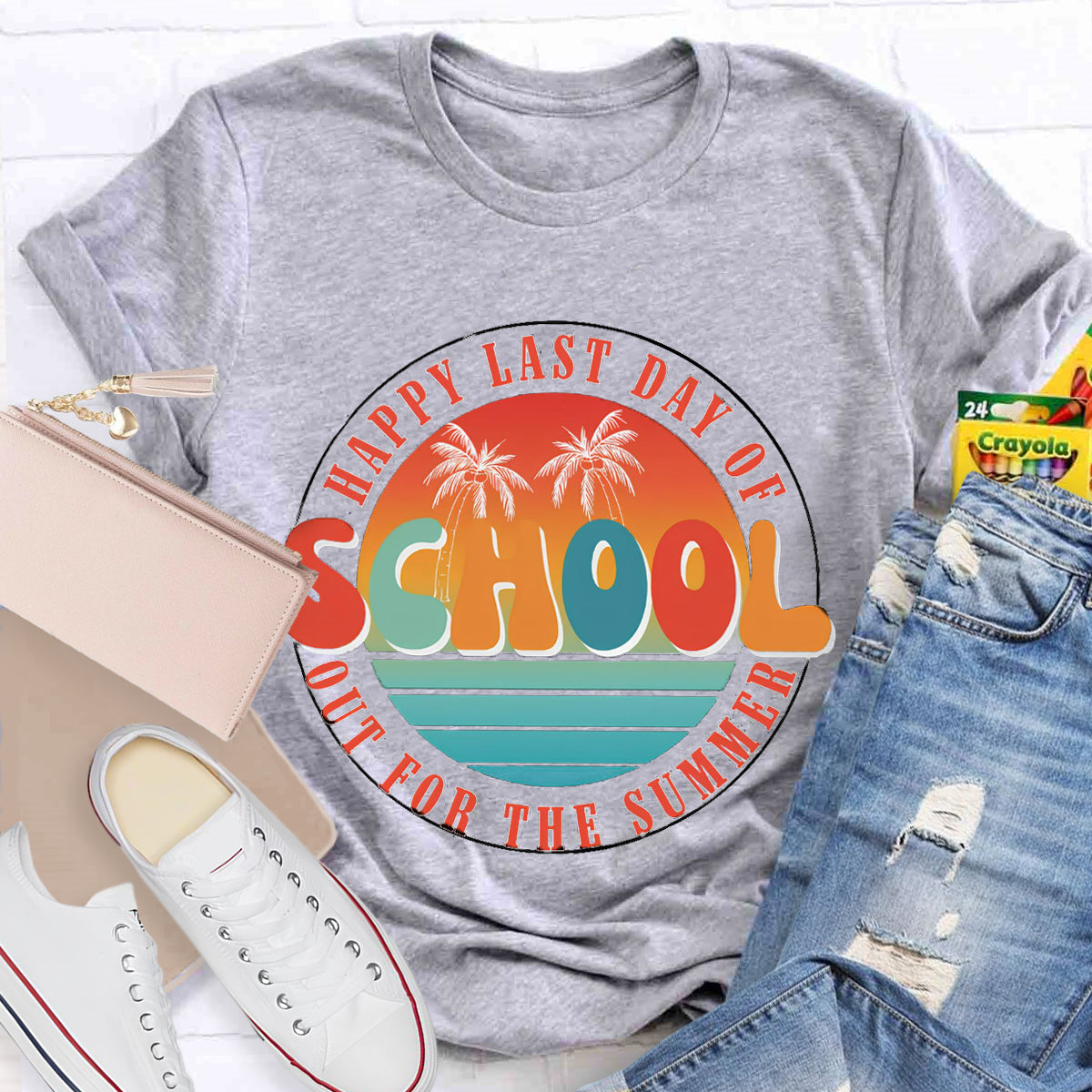Happy Last Day Of School Out For The Summer Teacher T-Shirt