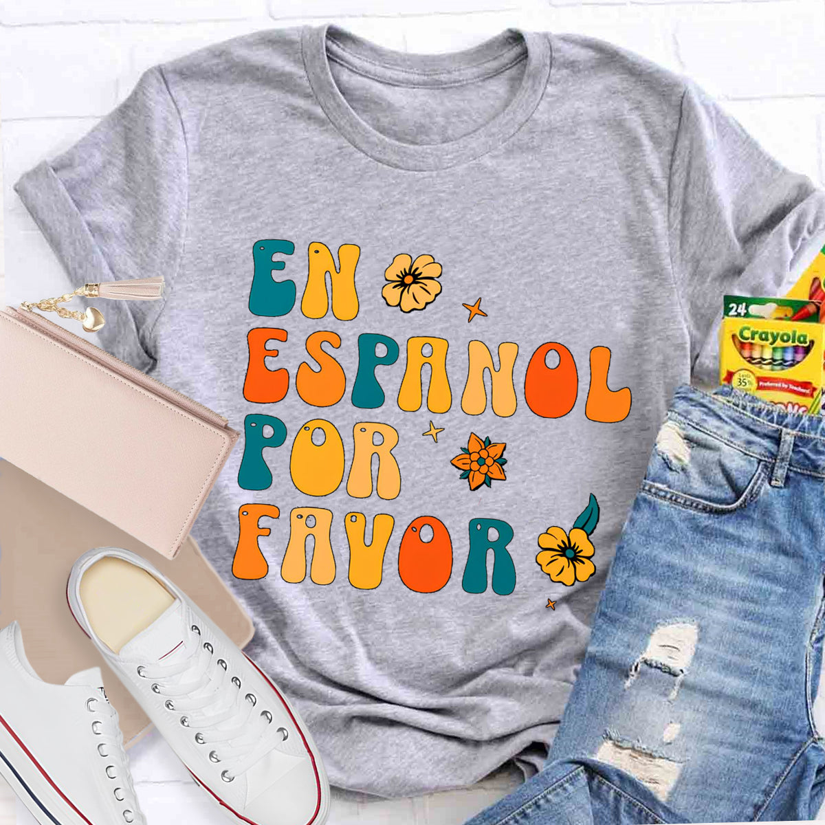 Retro En Español Por Favor Spanish Teacher T-Shirt