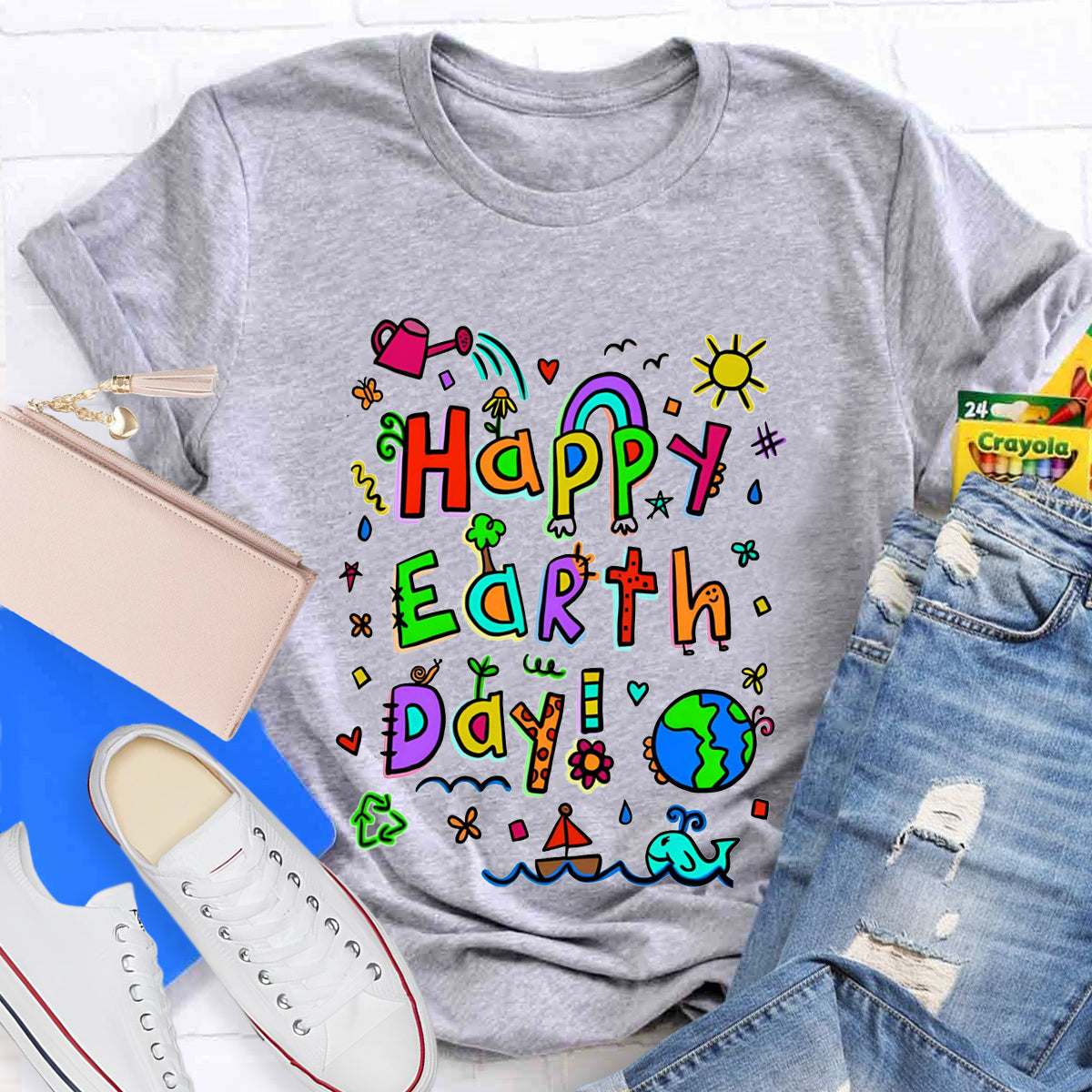 Floral Happy Earth Day T-Shirt