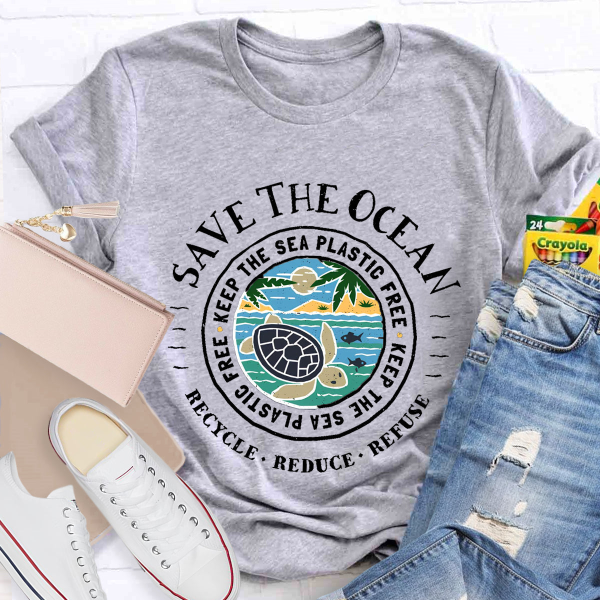 Save The Ocean Keep The Sea Plastic Free T-Shirt