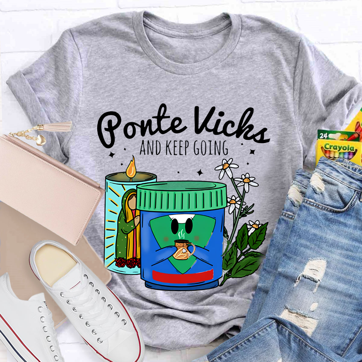 Ponte Vicks And Keep Going Spanish Teacher T-Shirt