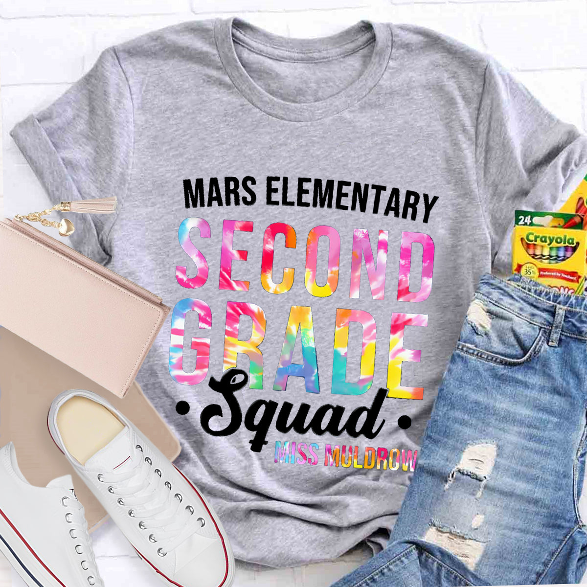 Personalized School Name And Grade Squad Teacher's Name T-Shirt