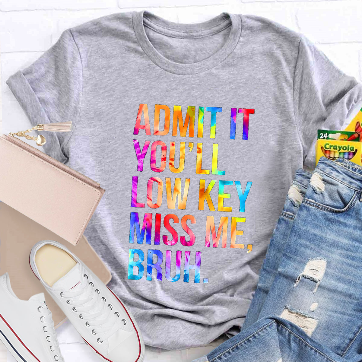 Admit It You'll Low Key Miss Me Bruh Teacher T-Shirt