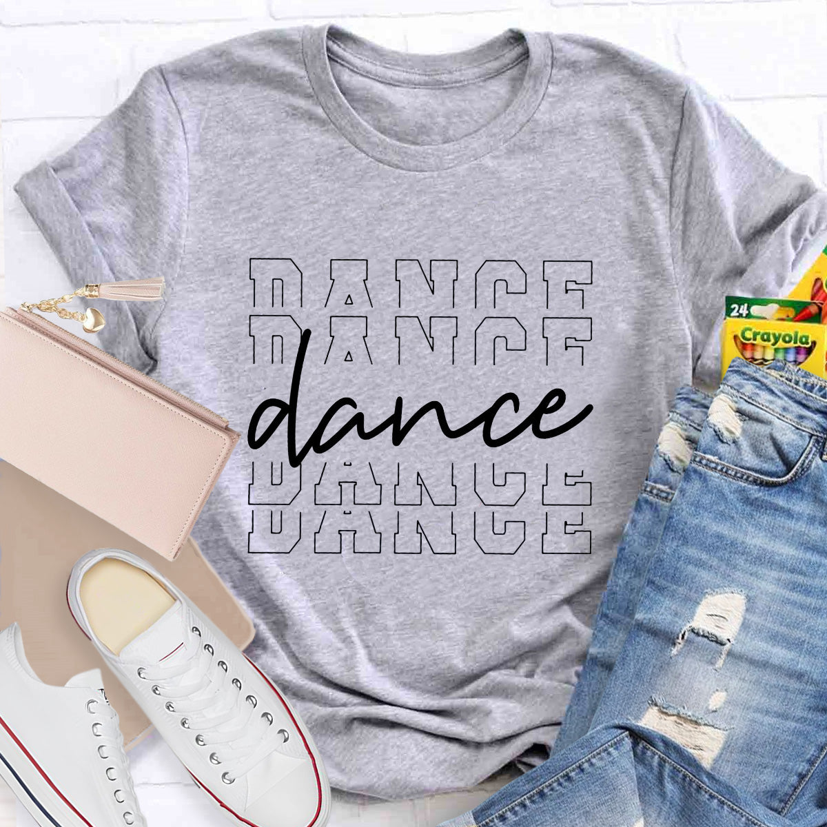 Dance Black Letters Teacher T-Shirt