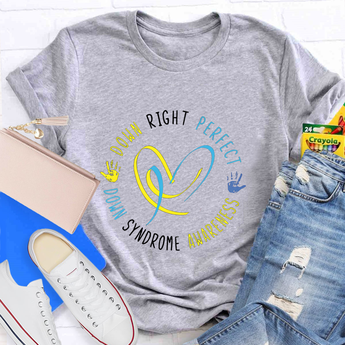 Down Right Perfect Down Syndrome Awareness T-Shirt