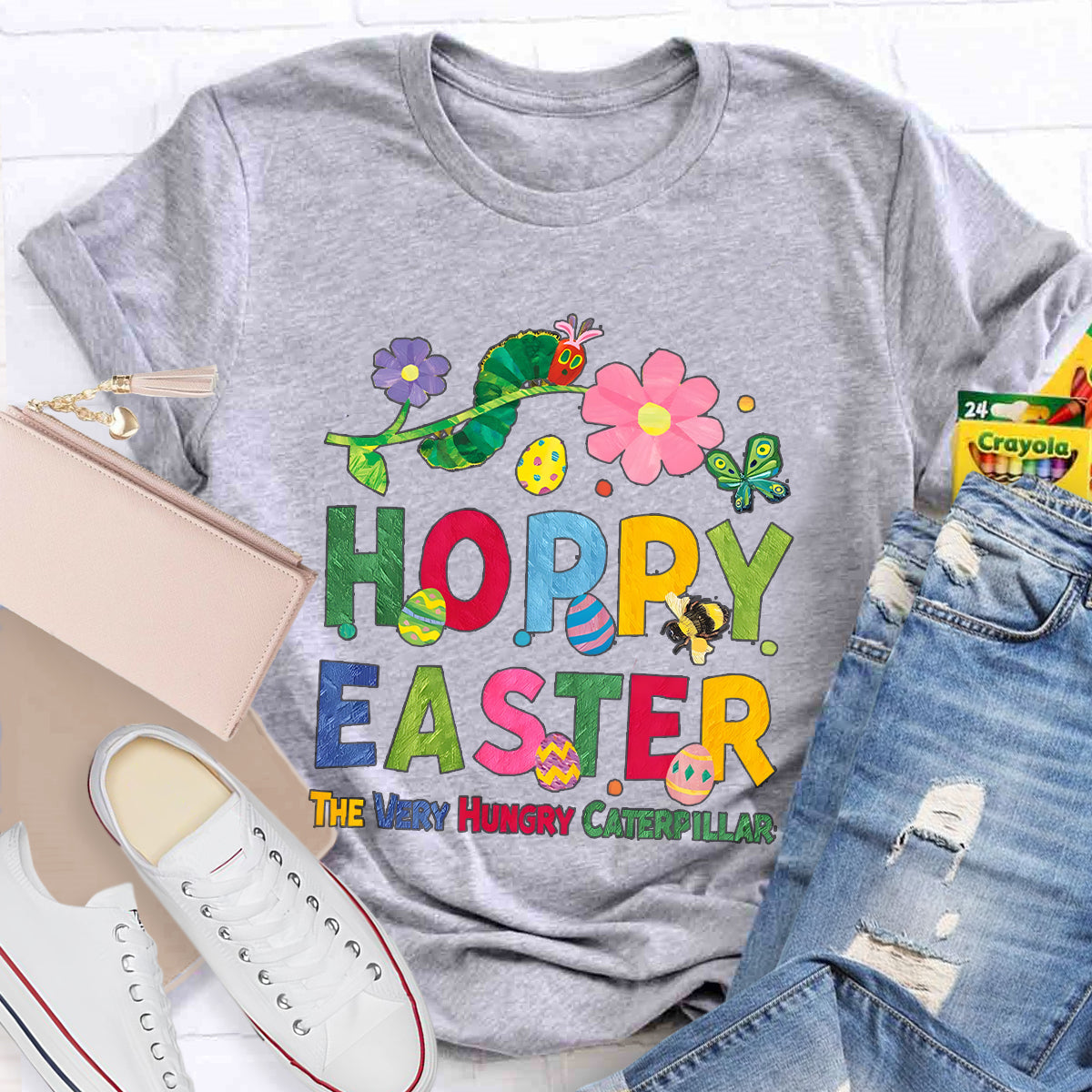 Happy Easter Caterpillar Butterfly Teacher T-Shirt
