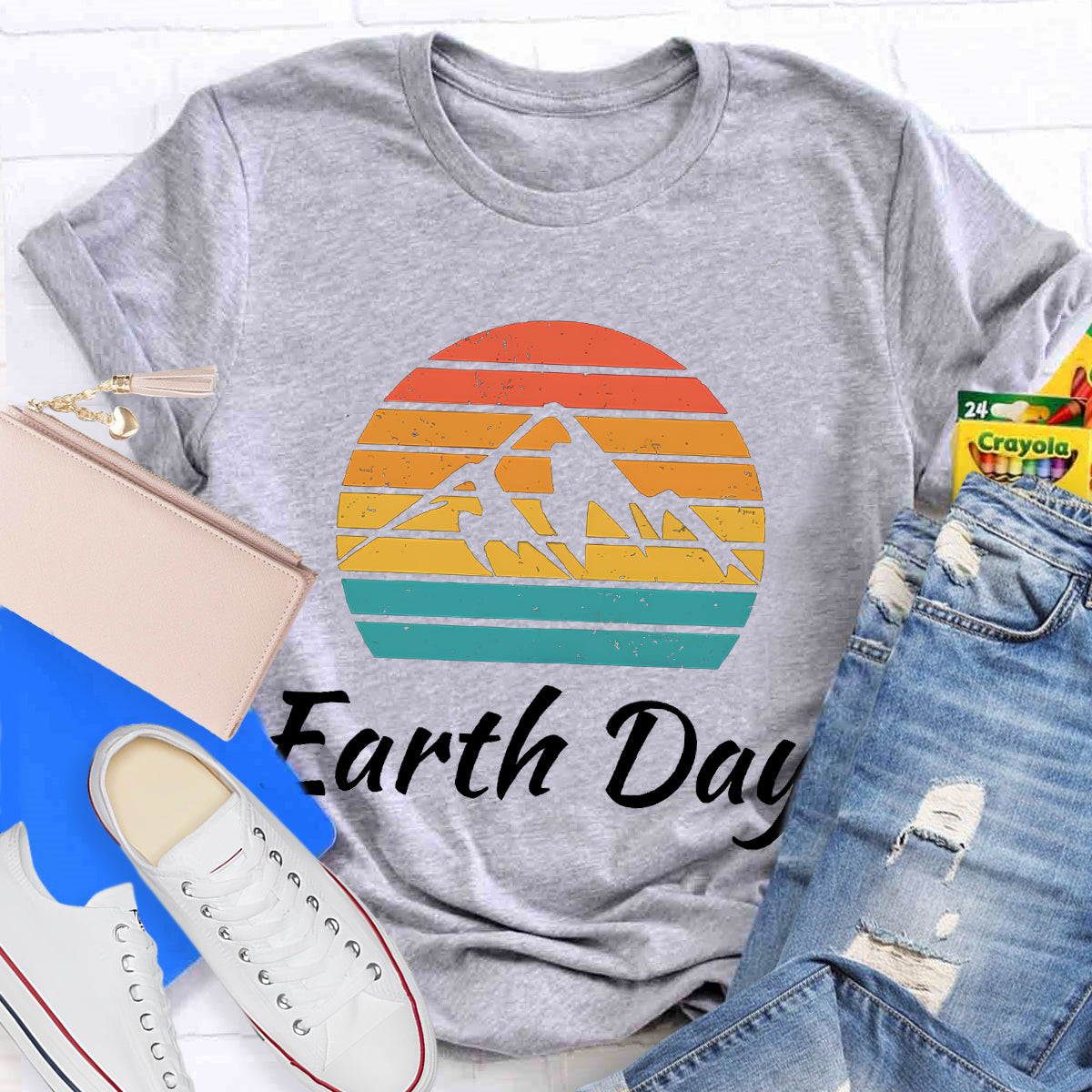 Earth Day Retro Prints T-Shirt