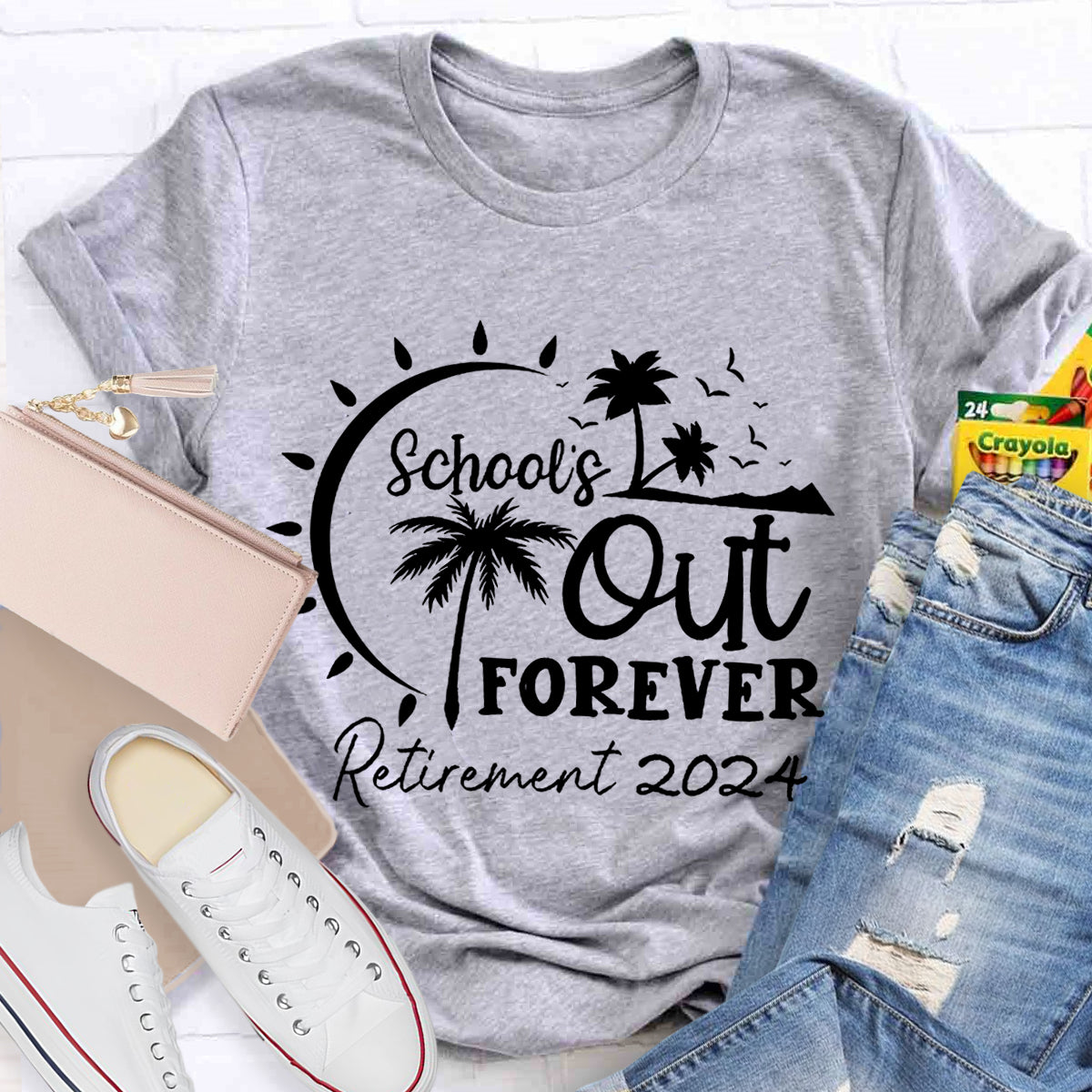 Personalized Retirement Time School's Out Forever T-Shirt